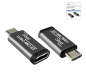 Preview: Adapter, mikro vtič v vtičnico USB C, aluminijasta škatla, vesoljsko siva, škatla DINIC